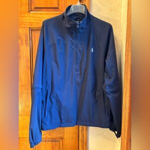 Ralph Lauren Polo Golf Embroidered Windbreaker Large Navy PRISTINE